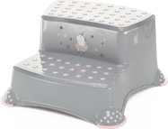 Dvojstupienok k WC/umývadlu "Unicorn", Grey/Pink