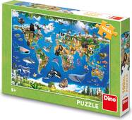 Puzzle Mapa zvierat 100 XL dielikov