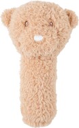 NATTOU Hračka plyšová hrkálka Teddy medvedík 14 cm, 0m+