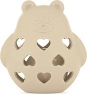 PETITE&amp;MARS Hračka silikónová s hrkálkou Bear Basil Desert Sand 0m+
