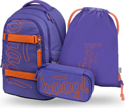 BAAGL SET 3 Skate Max Orange: ruksak, pernica, vrećica GRS
