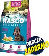Hrană Rasco Premium Adult Large pui cu orez 3kg+Deliciu Rasco Premium 80g
