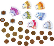 Klein Euro bankovky a mince