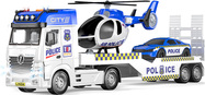 Auto polícia ťahač 55 cm a helikoptéra s efektmi set
