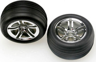 Traxxas koleso 2.8", disk Twin-Spoke strieborný, pneu Ribbed (2) (predné)