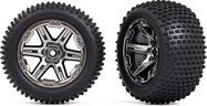 Traxxas koleso 2.8", disk RXT čierno chrómovaný, pneu Alias (2) (2WD zadné)