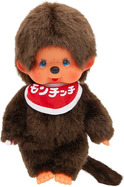 Monchhichi Mončiči ragazzo giapponese con occhi blu 20cm