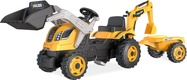 Smoby Šliapací traktor Builder Max s bagrom a vozíkom