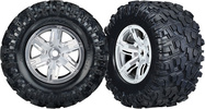 Traxxas koleso 4.3/5.7", disk saténový chróm, pneu Maxx AT (pár)