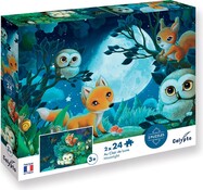 SENTOSPHERE Detské puzzle Za mesačného svitu 2x24 dielikov