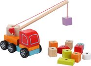 CUBIKA 13982 Autožeriav s magnetom - drevená skladačka 14 dielov