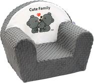 Detské kreslo z Minky New Baby Cute Family sivé