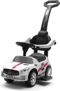 Detské odrážadlo so zvukom a vodiacou tyčou Baby Mix RACER biele