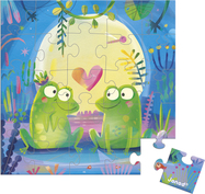 Janod Blahopřání k narozeninám s puzzle Láska v rybníku