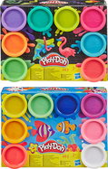 HASBRO - Play-Doh Produkt 8er-Pack Becher sortiert, 4 Packungen, 2 Arten