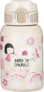 PETITE&amp;MARS Láhev nerezová termo se slámkou 350 ml Twinkling Fairy 12m+