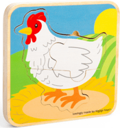 Bigjigs Toys Puzzle Životný cyklus sliepky