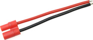 Konektor pozlátený 3.5mm samica s káblom 14AWG 10cm
