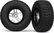 Traxxas koleso 2.2/3.0", disk SCT Split-Spoke saténový-čierny, pneu KM2 (2)