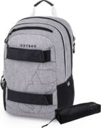 Zaino per studenti + astuccio OXY Sport Grey Melange