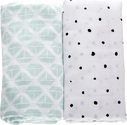Musselin Decke 2st Mint Boats 100x120cm