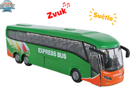 Kids Globe Traffic autobus 18,5cm kov spätný chod na batérie so svetlom a zvukom