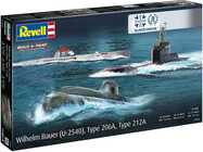 Plastic ModelKit ponorky 05186 - 70 Years Bundeswehr:Wilhelm Bauer,Type 206A,Class2 (1:144