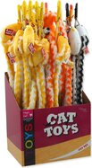 Hračka Magic Cat palička myška bavlna s catnipom 22cm+45cm 24ks