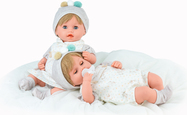 MARINA &amp; PAU bábika Mini Reborn Mellizos 35cm