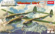 12208-as repülőgépmodell-készlet - P-38F VILÁGOS GLACIER LÁNY (1:48)
