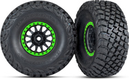 Traxxas koleso 3.2/2.2", disk Method Racing zelený, pneu Baja KR3 (2)
