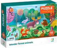 Puzzle 32x23cm animale în pădure 60 piese