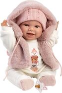 Llorens 63814 NEW BORN - muñeca bebé realista con sonidos y cuerpo de tela suave