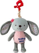 Otroška plišasta igrača z igralnim mehanizmom in sponko Baby Mix Zajec