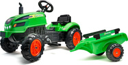 Falk Šliapací traktor 2048AB X-Tractor s vlečkou a otváracou kapotou - zelený