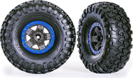 Traxxas koleso 2.2", disk TRX-4 Šport sivý/modrý, pneu Canyon Trail (2)