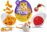JOY&amp;TOY! Vajíčko pre mačky s prekvapením Thin Flakes - kuracie mäsko