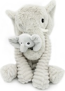Ptipotos Plüschelefant Dimoitou grau - Mama mit Baby