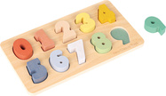 New Classic Toys Vkladacie drevené puzzle - čísla od 0 do 9