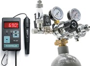 Kompletná dvojstupňová súprava CO2 s regulátorom, nočné vypínanie, 5l fľaša