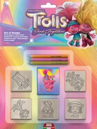 Multiprint Pečiatkový set – 5 pečiatok + 3 farbičky – Trolls