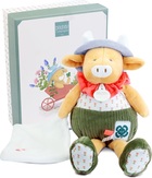 Doudou Darčeková sada Plyšová kravička Aneth s dečkou zelená 28 cm