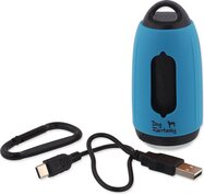 Baterka Dog Fantasy USB s vreckami na exkrementy modrá