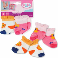 BABY born Chaussettes avec motifs (2 paires), 43 cm - rose/blanc