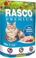 Krmivo Rasco Premium Sterilized tuniak s brusnicou a kapucínkou 0,4kg