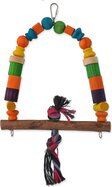 Hračka Bird Jewel hojdačka drevená s uzlom farebná 32cm