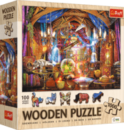 Trefl Drevené puzzle 1000 - Magická komnata