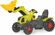 Rollytoys Šliapací traktor Farmtrac Claas Axos s predným nakladačom