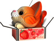EUGY Kočka Pumpkin 3D kartonová skládačka