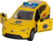 Kids Globe Traffic Volvo EX90 ambulanza NL 14cm metallo retrocarica a batteria luce,suono